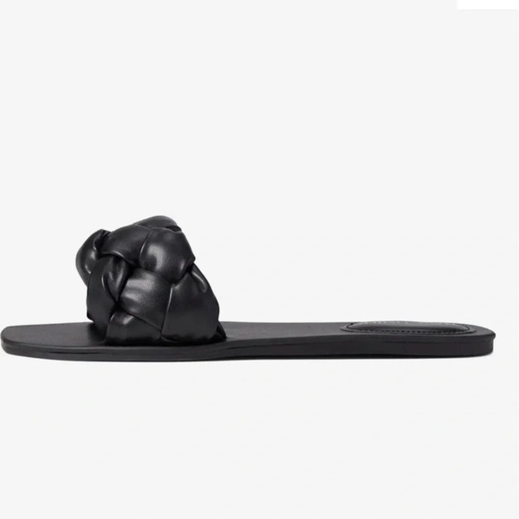 Marc Fisher Women's Black Braided Slide Sandals Size 7.5 Summer Casual - Picture 6 of 15